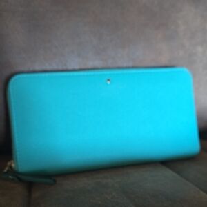 Kate Spade Turquoise Zip-Around Wallet